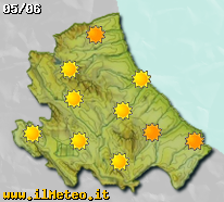 Previsioni meteo fra seigiorni sull'Abruzzo