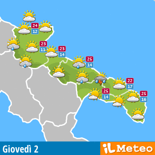 Previsioni del tempo in Puglia