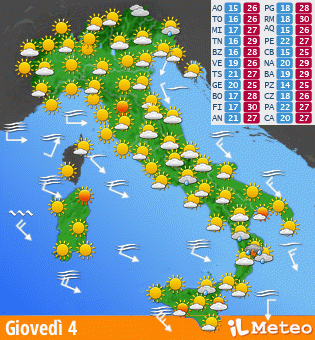 previsioni meteo in Italia