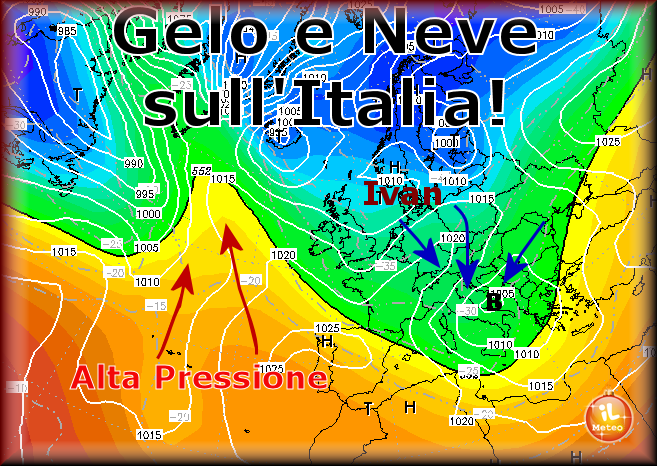 GELO e NEVE sull'Italia: sciabolata artica, arriva il Terribile ciclone Ivan!