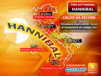 Meteo: con Hannibal nel fine settimana potrebbero essere battuti i record di temperatura del maggio 2003