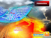 Meteo: PRIMAVERA, Partenza in SORDINA, ma il FINALE sarà ESPLOSIVO. Le prime PROIEZIONI fino a MAGGIO 2021