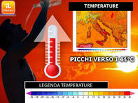 Meteo: Temperature, in arrivo un'ondata di caldo africano con picchi fino a 44°C; le regioni più colpite