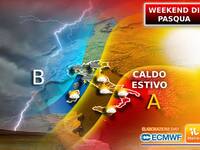 Meteo: Weekend di Pasqua con l'Italia divisa tra Piogge, Temporali e primo Caldo Africano, i dettagli