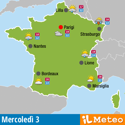 Meteo VARS (Francia) - Previsioni fino a 15 giorni  - Domani