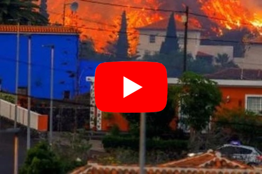 Canarias, lava en VULCANO VIEJA CASAS DE GOLLAS.  Gran video »ILMETEO.it