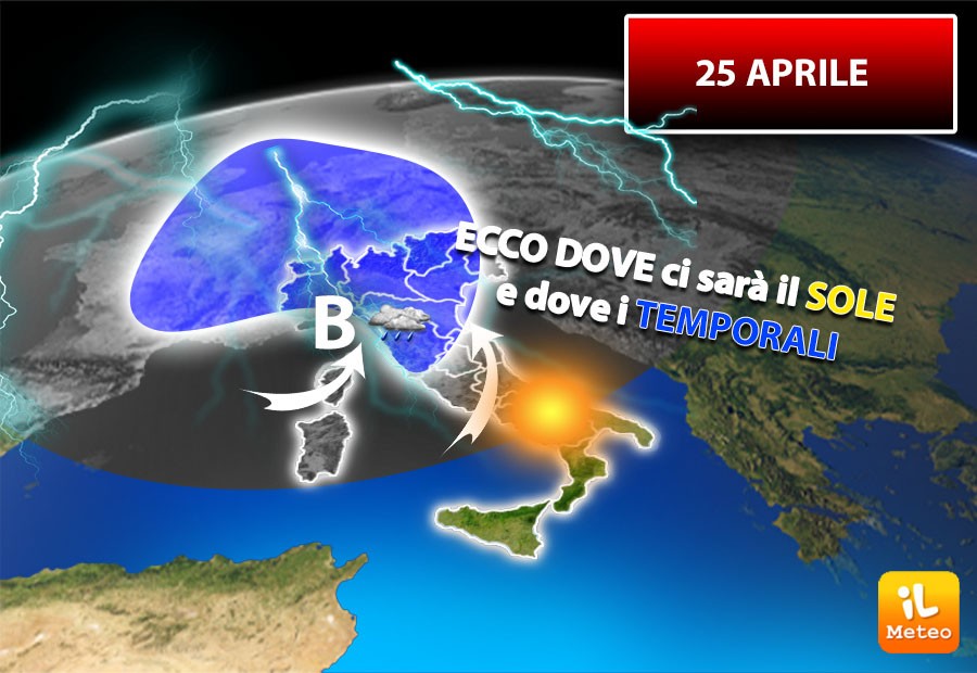 Meteo giovedi 25 aprile