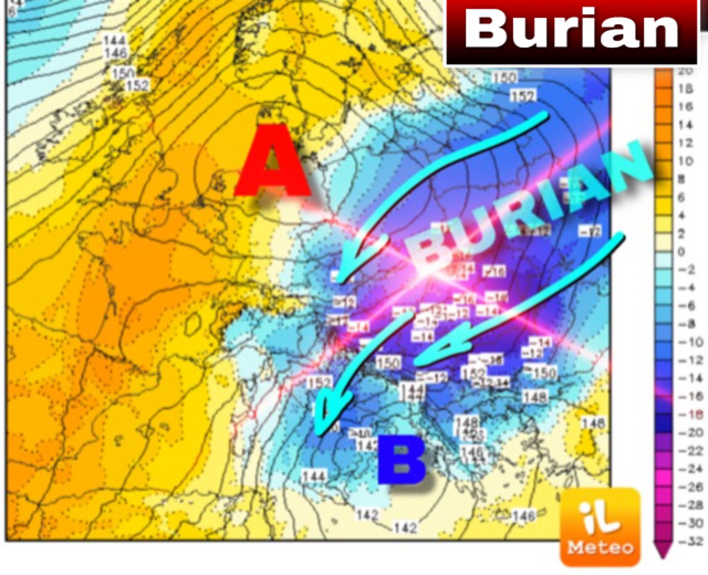 ¡Borian ya está a las puertas!  Confirmación de llegada violenta inminente.  Esta vez seguirá »ILMETEO.it