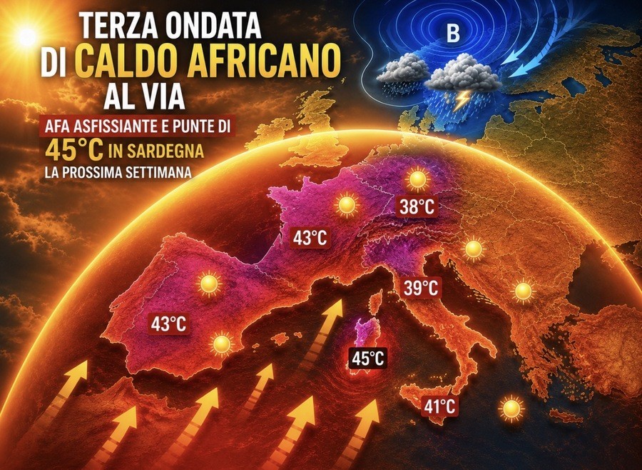 Meteo, via alla terza ondata di caldo africano, nessuna tregua prima del 20 Luglio. Il punto di Lorenzo Tedici