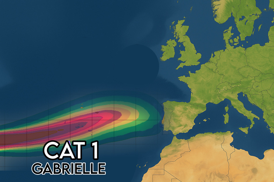 Meteo Europa: l'Uragano Gabrielle minaccia le Azzorre, venti a 150 km/h, piogge torrenziali e onde di 10 metri