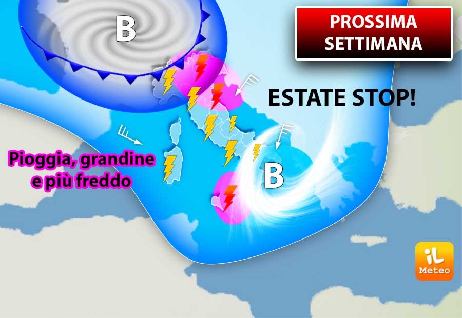 Il tempo a roma la prossima settimana