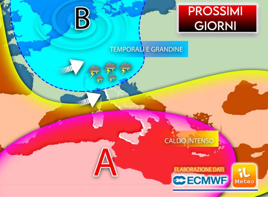 23/07/2025 - Meteo: Prossimi Giorni turbolenti, si avvicina un Vortice carico di Temporali, i dettagli