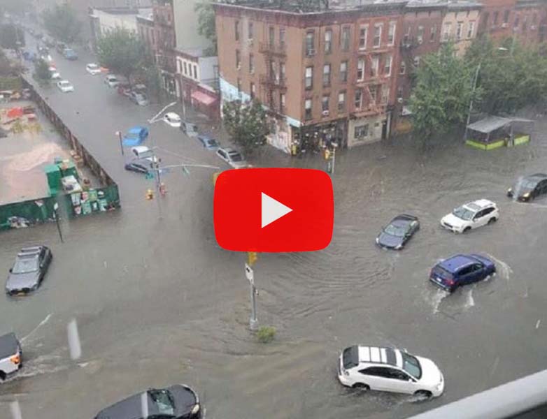 Meteo Cronaca Diretta (Video): NEW YORK, Alluvione storica allaga la Grande Mela, 50cm d'acqua per le strade
