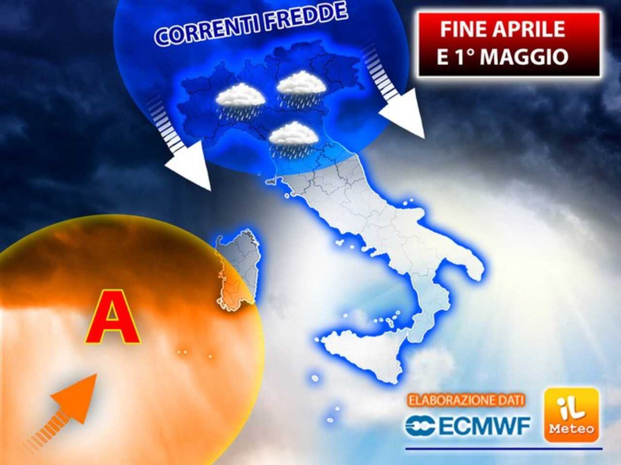 Meteo Italia: Goccia Fredda e Instabilità fino al Primo Maggio