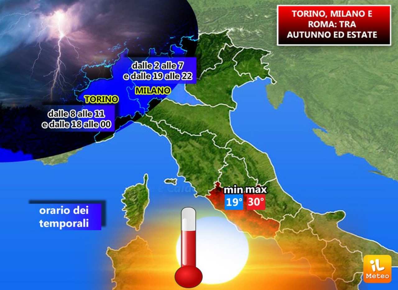 Il meteo roma nord ovest