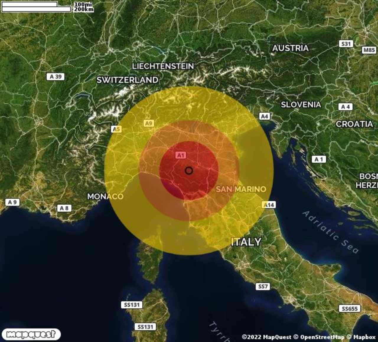 Terremoti, scossa di magnitudo 3.6 nel Reggiano
