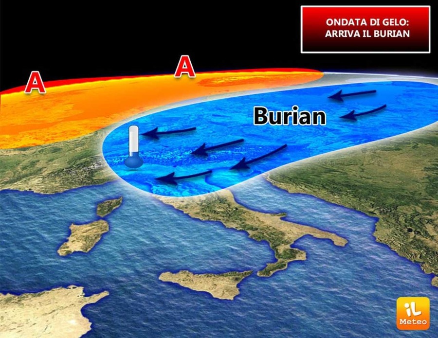 What is the icy Siberian wind approaching Burian, Italy » ILMETEO.it