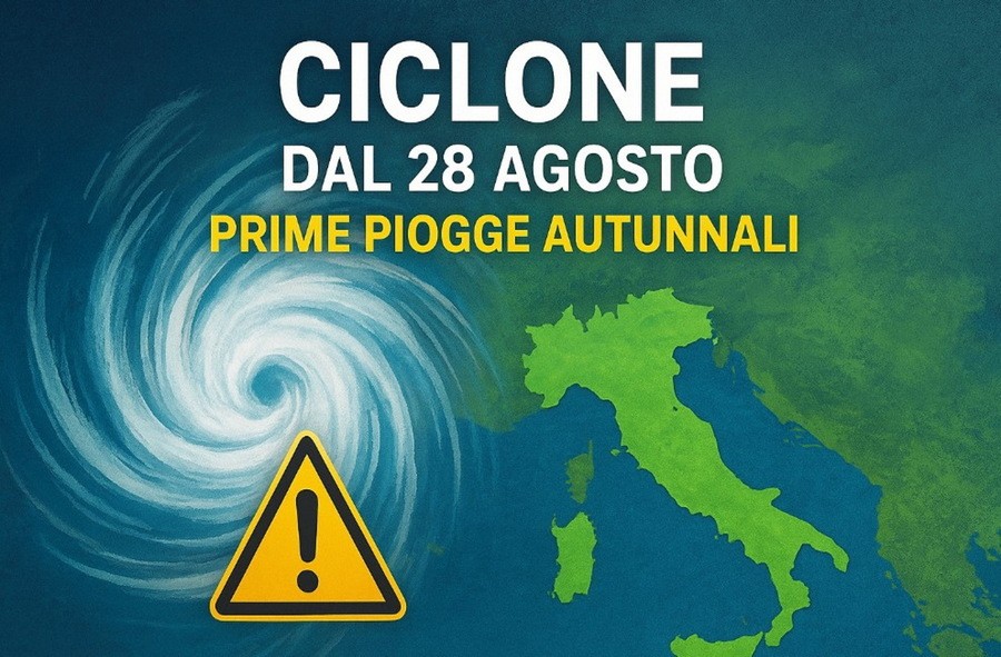 Meteo, Ciclone imminente dal 28 agosto: ecco dove arriveranno le prime piogge autunnali