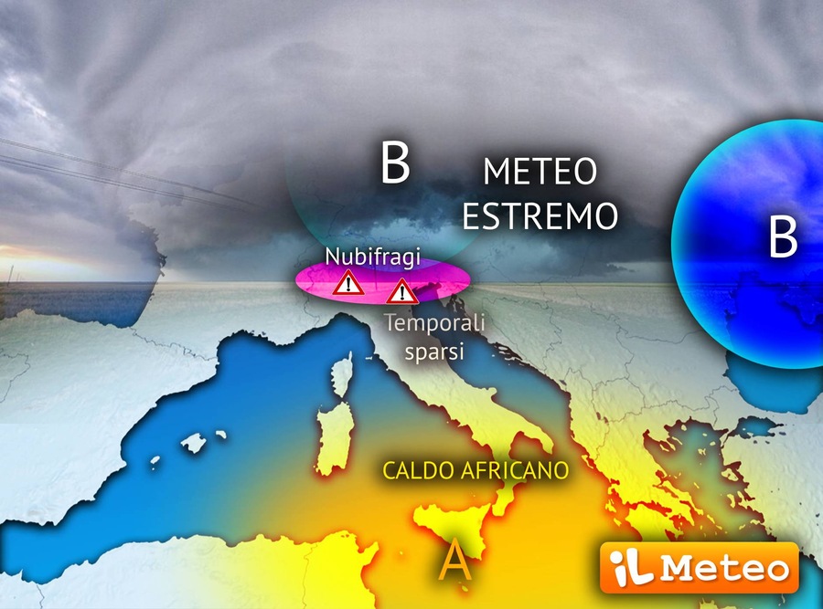 16/05/2024 - Meteo estremo in Italia: Nubifragi al Nord, Caldo africano al Sud 