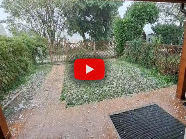 Meteo: Grandinata pazzesca a Treviglio (BG), chicchi grossi fino a 3-4 cm; il Video