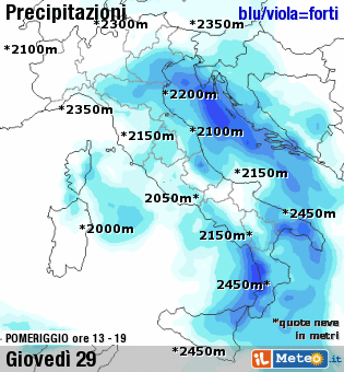 Il CICLONE si sposta al Sud