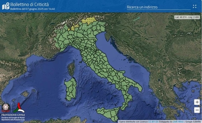 Regioni in allerta