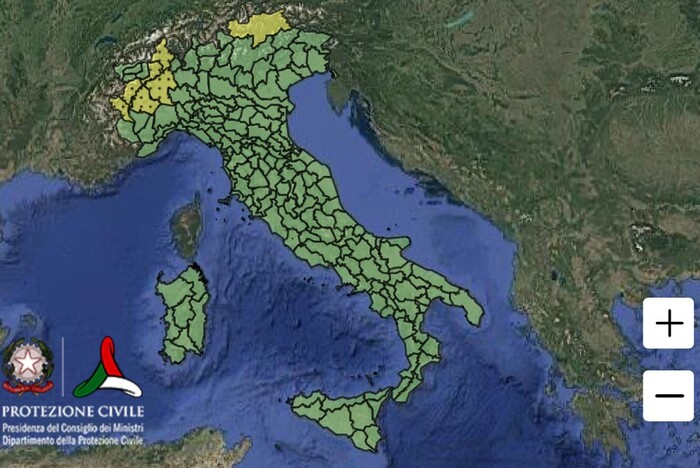 Zone in allertamento per Domenica 20 luglio