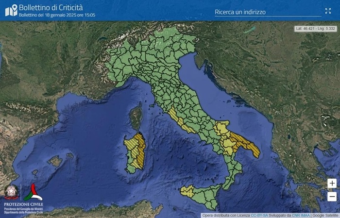 Allerta meteo sabato