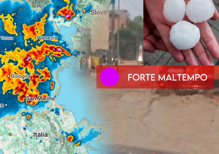 Forti temporali e grandine nelle prossime ore 