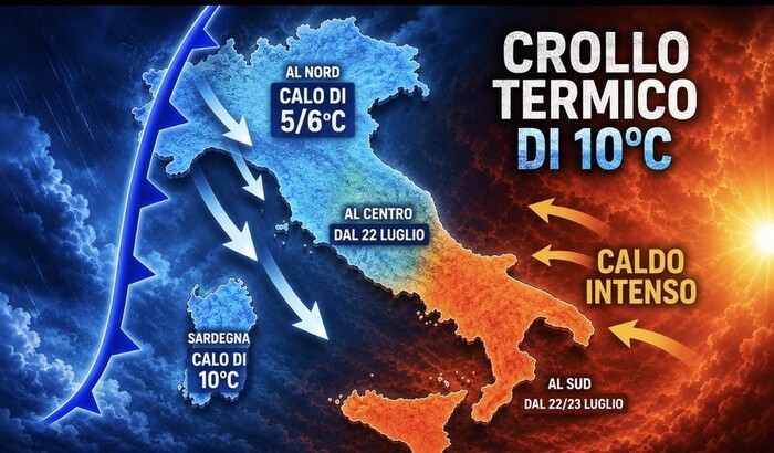 Dalla prossima settimana temperature che si abbassano e più temporali sull'Italia