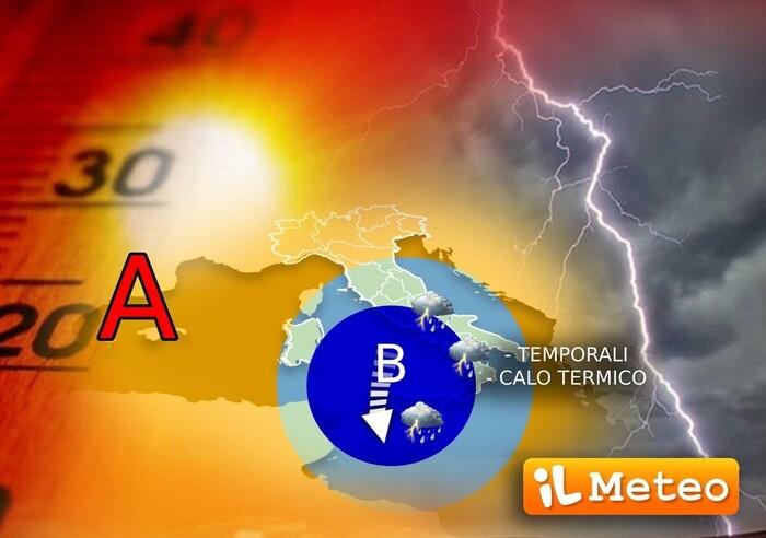 Goccia fredda in spostamento, condizionerà il Tempo su mezza Italia
