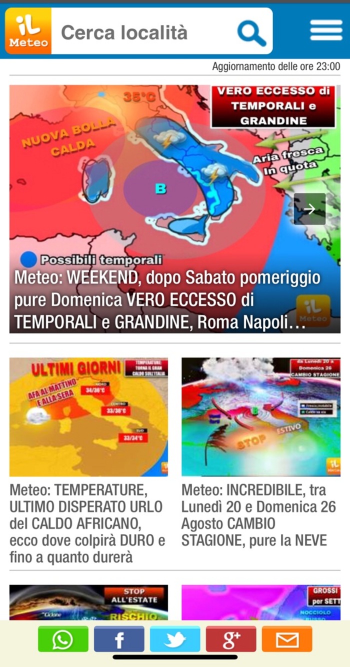 Nuovo portale ilmeteo.it