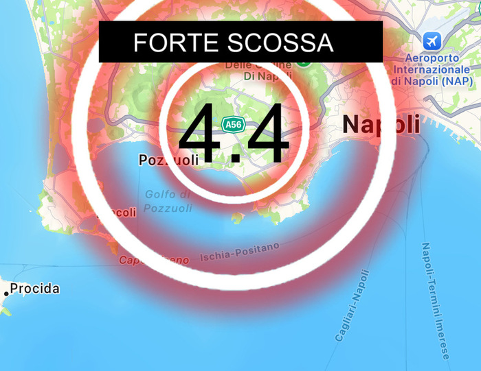 Terremoto Napoli, forte scossa avvertita il 13 Maggio