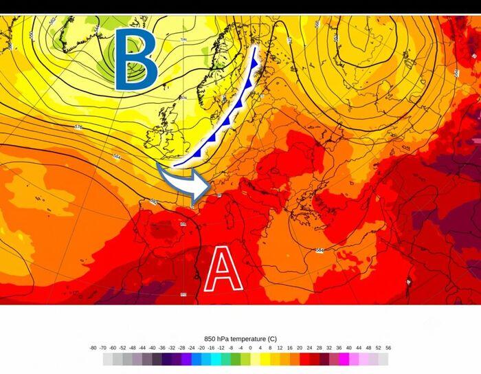 Fronte temporalesco verso l'Italia in avvio di Luglio: rischio di fenomeni meteo estremi