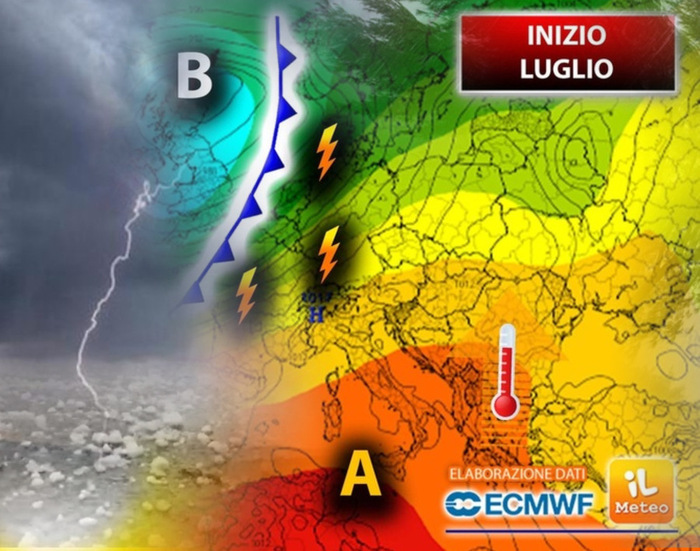 Tendenza meteo per fine Giugno e l'inizio di Luglio