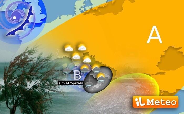 Halloween, vortice simil-tropicale con il maltempo verso il Sud