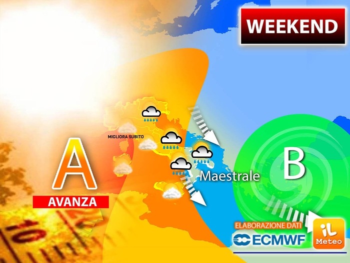 Previsioni meteo per il weekend