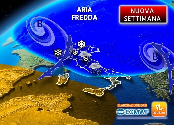 Previsioni meteo per la prossima settimana