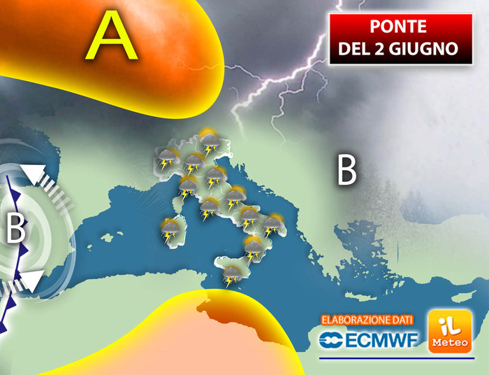 Situazione atmosferica per la prossima settimana