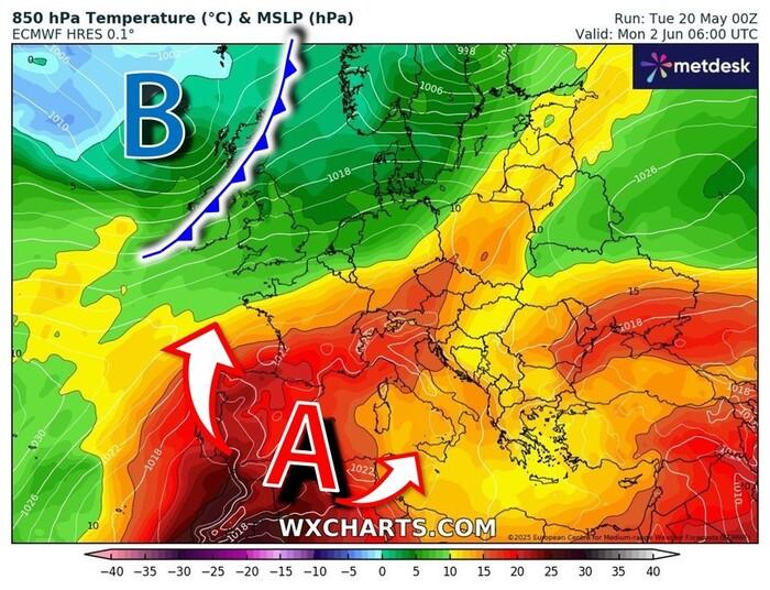 2 Giugno: anticiclone africano in rinforzo verso l'Italia