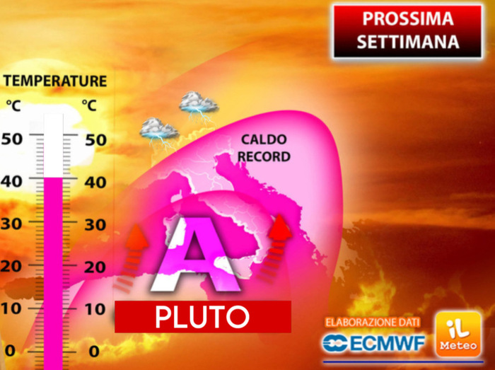 Prossima settimana ancora con caldo da incubo