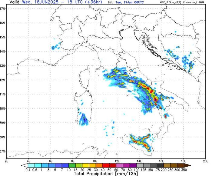 Zone a rischio forti temporali e grandinate nelle prossime ore