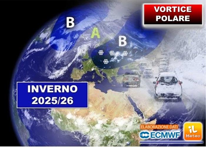 Il Vortice Polare si sta formando sul Nord Europa