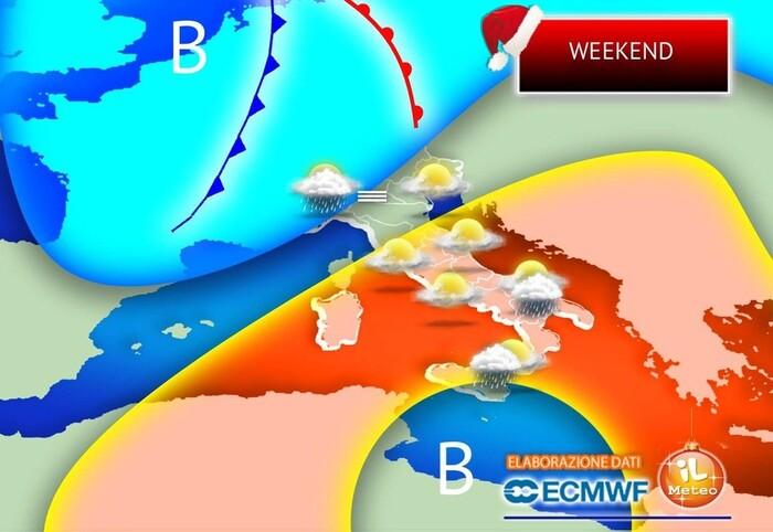 Previsioni meteo per il weekend