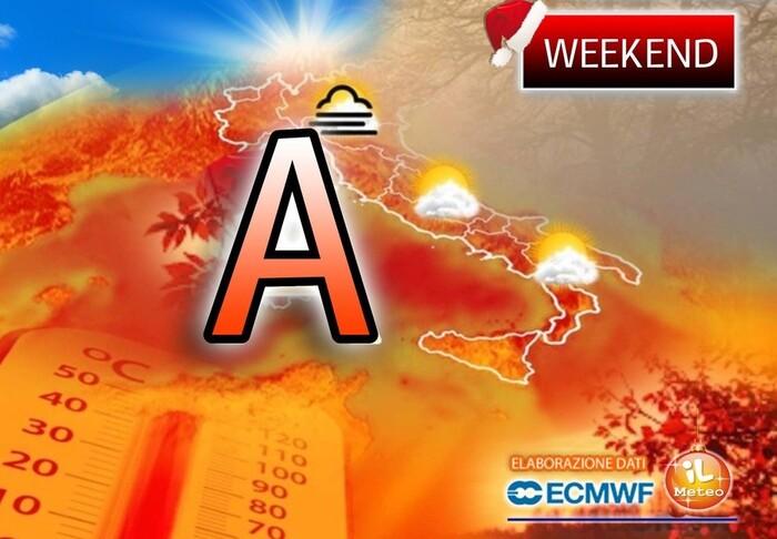 Weekend: vasto campo di alta pressione sull'Italia