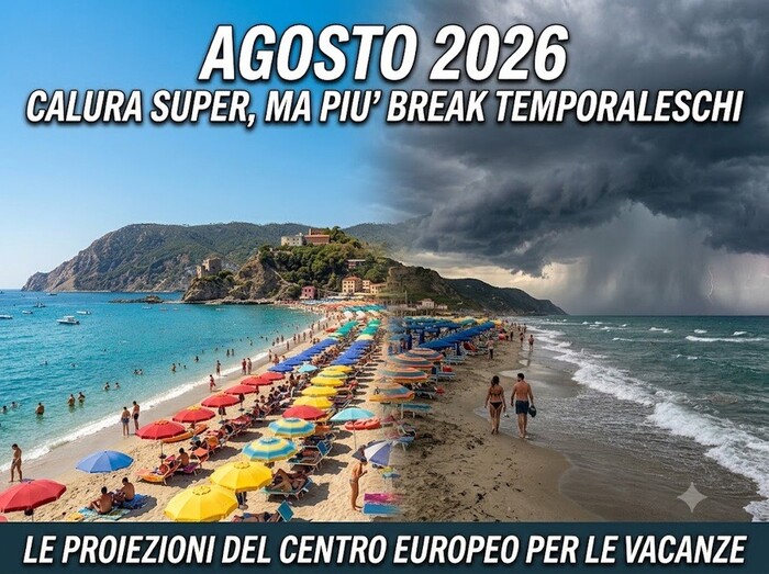 Agosto, ancora super calura, ma con più break temporaleschi
