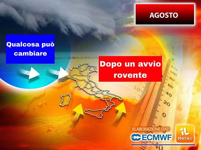 Caldo o temporali nel prossimo mese di Agosto? 