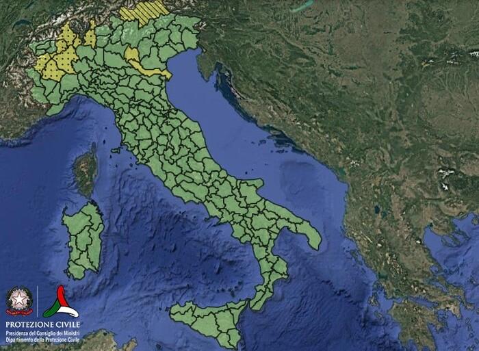 Allerta gialla mercoledì 4 Giugno