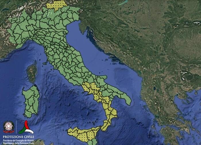 Le zone in allertamento per sabato 16 agosto
