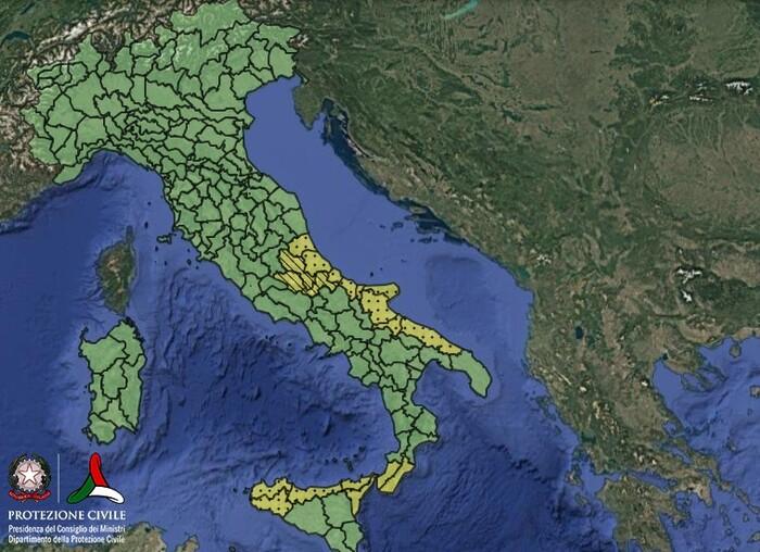 Zone in allertamento per domenica 11 Gennaio
